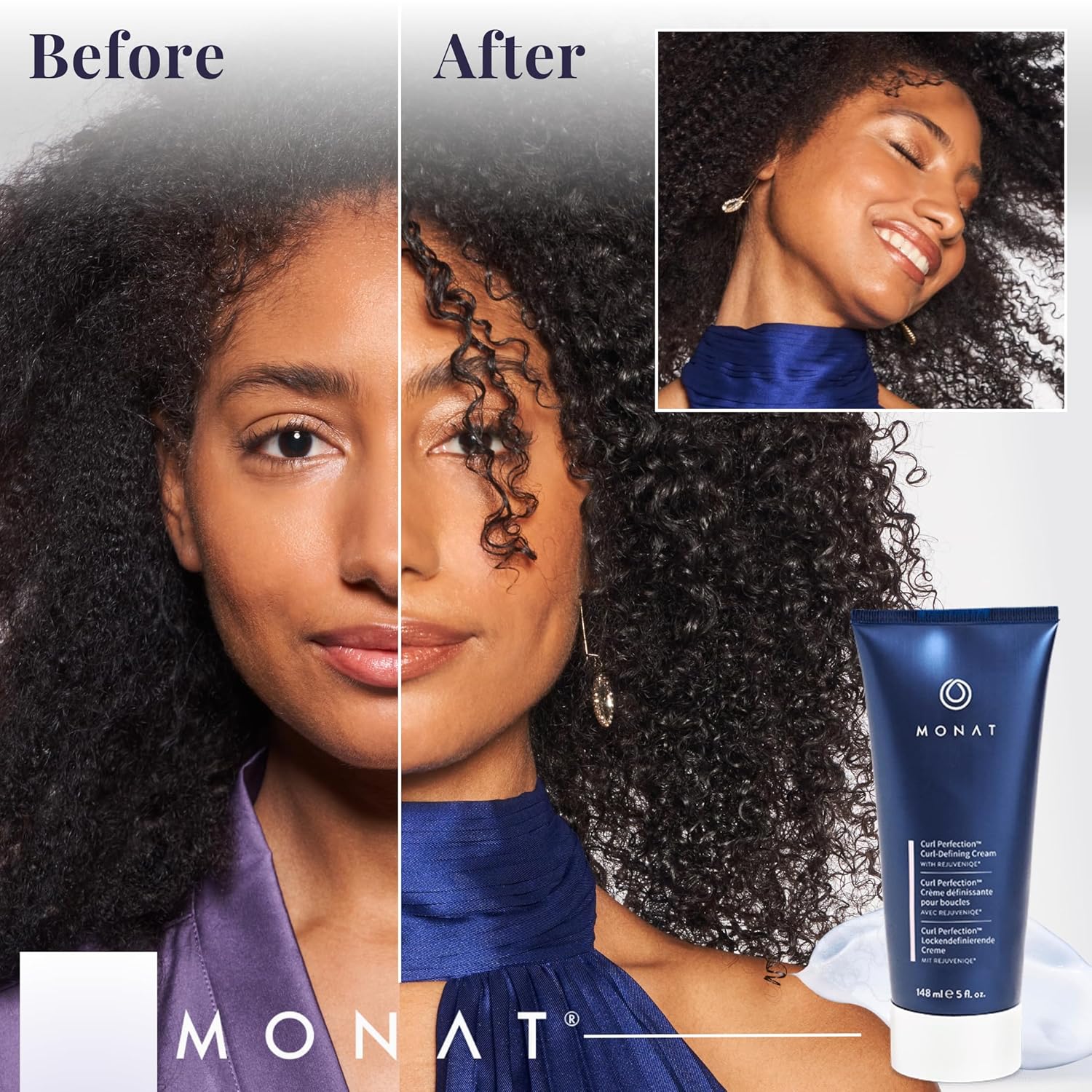 MONAT Curl Perfection Cream 148ml for Bouncy, Frizz-Free, Moisturizing Leave-In Curls - Image 7