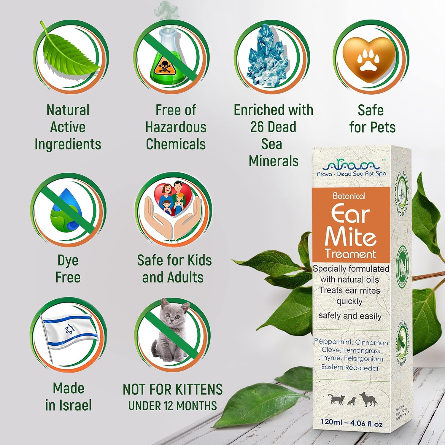 Arava Natural Ear Mite Treatment for Cats and Dogs - Effective Ear Cleaning Drops for Cat and Dog Ear Mites and Prevent Infections - NOT for Cats Under 13 LBS & Puppies Under 9 Months - Image 6