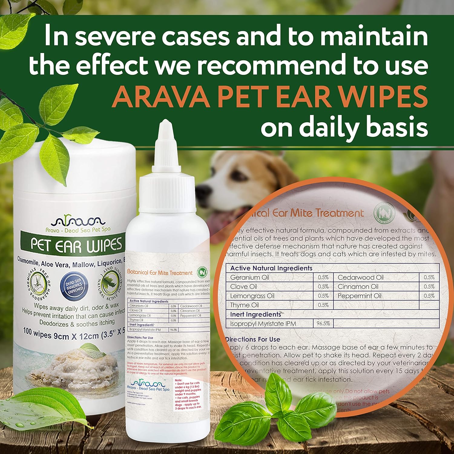 Arava Natural Ear Mite Treatment for Cats and Dogs - Effective Ear Cleaning Drops for Cat and Dog Ear Mites and Prevent Infections - NOT for Cats Under 13 LBS & Puppies Under 9 Months - Image 3