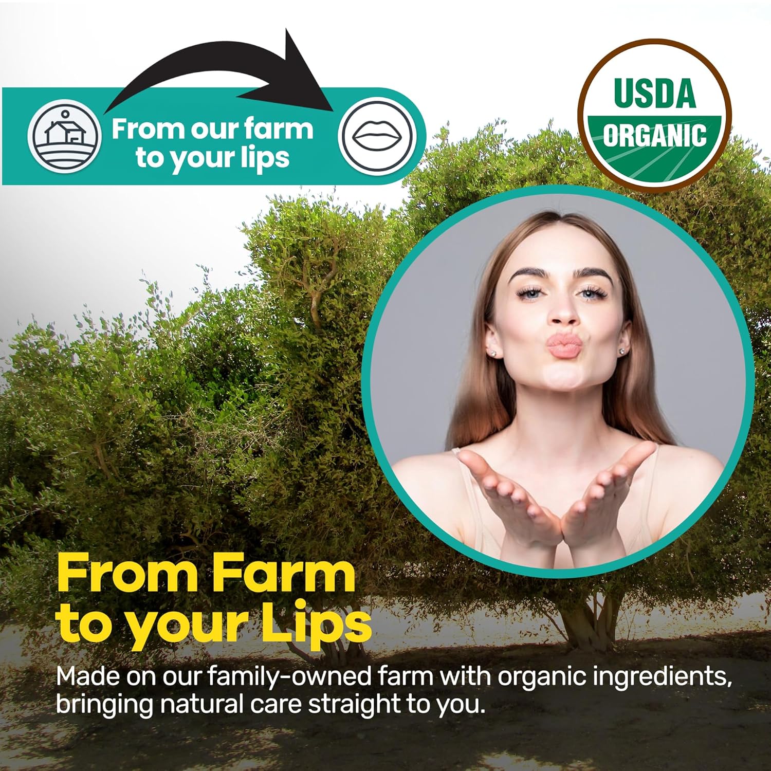 Organic Lip Balm - 70% Jojoba Oil with Beeswax - No Fillers or Additives - Moisturizes Dry Lips - Unflavored, & Travel-Ready - 2-Pack - 0.15 oz/4.6 gm - Lemon Scent - Image 6