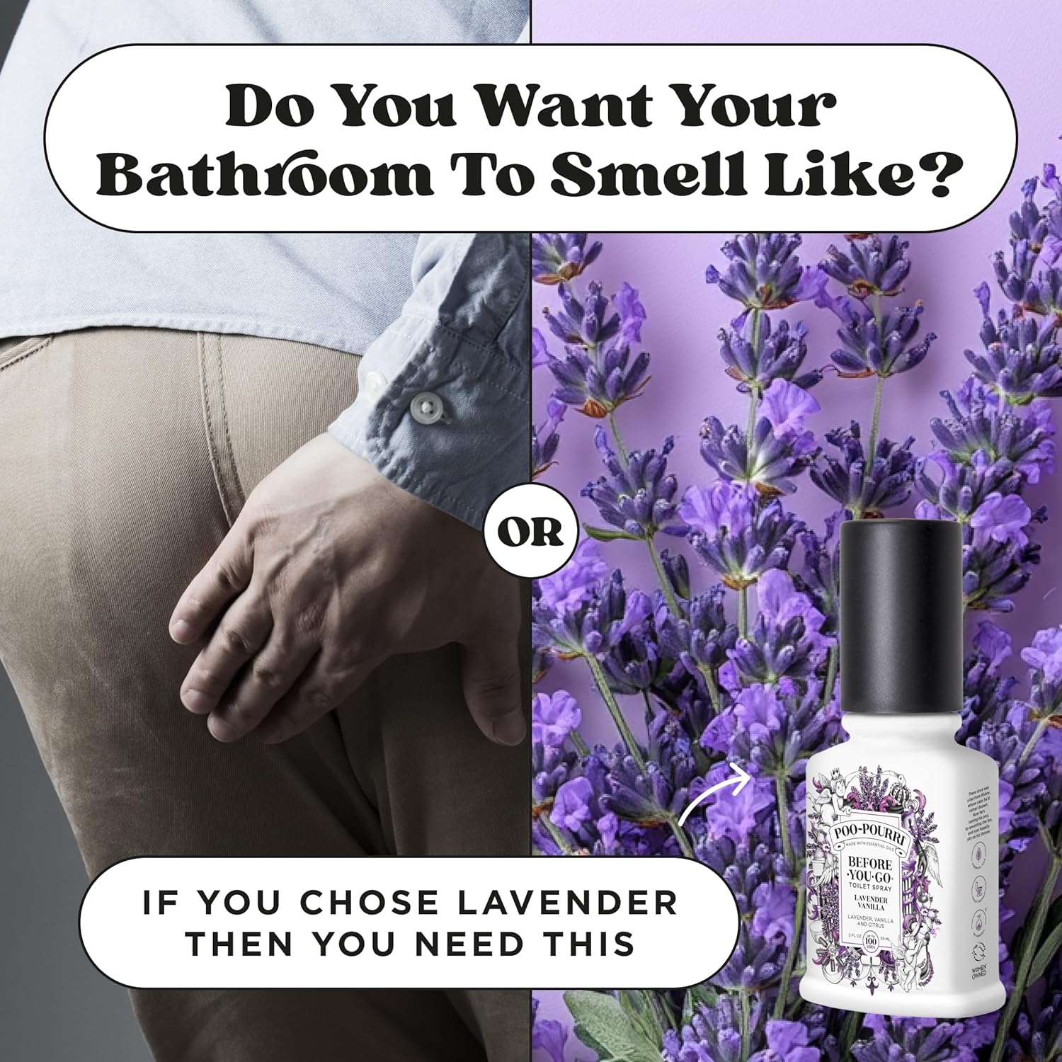 Poo-Pourri Before-You-Go Toilet Spray, Lavender Vanilla, 2 Fl Oz - Lavender, Vanilla and Citrus - Image 9