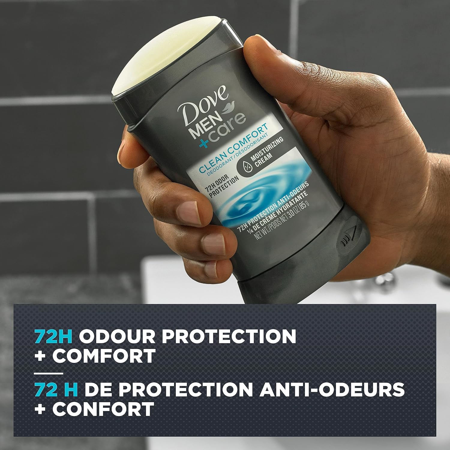 DOVE MEN + CARE Clean Comfort Aluminum Free Deodorant Stick for Men 3 oz 4 Count - Image 6