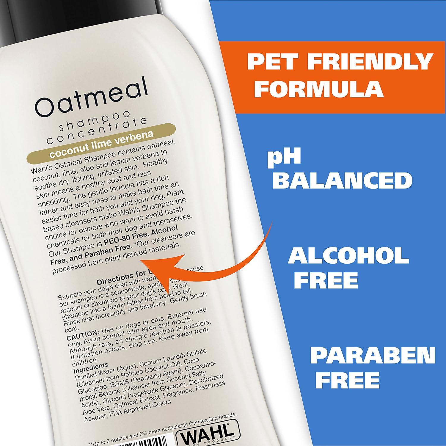 Wahl USA Dry Skin & Itch Relief Pet Shampoo for Dogs – Oatmeal Formula with Coconut Lime Verbena & Pet Friendly Formula, 24 Oz - Model 820004A - Image 5