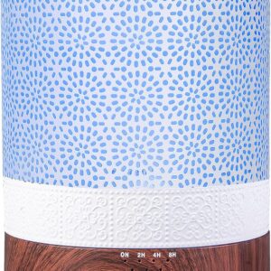 BlueHills 2500 ML XL Essential Oil Diffuser for Large Room Aroma Humidifier Home Decor Bed Baby Room Big Huge 2.5 L Capacity Long Run Color Lights Decorative Design High Mist Dark Wood Grain F004