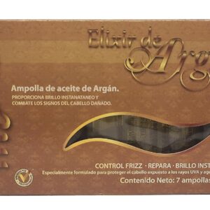 Mystic Argan Oil Ampoule - Strengthen, Hydrate, Repair, Anti-Frizz, Detangle, Liquid Gold From Morocco (Pack of 7, 2.37, Fl Oz)