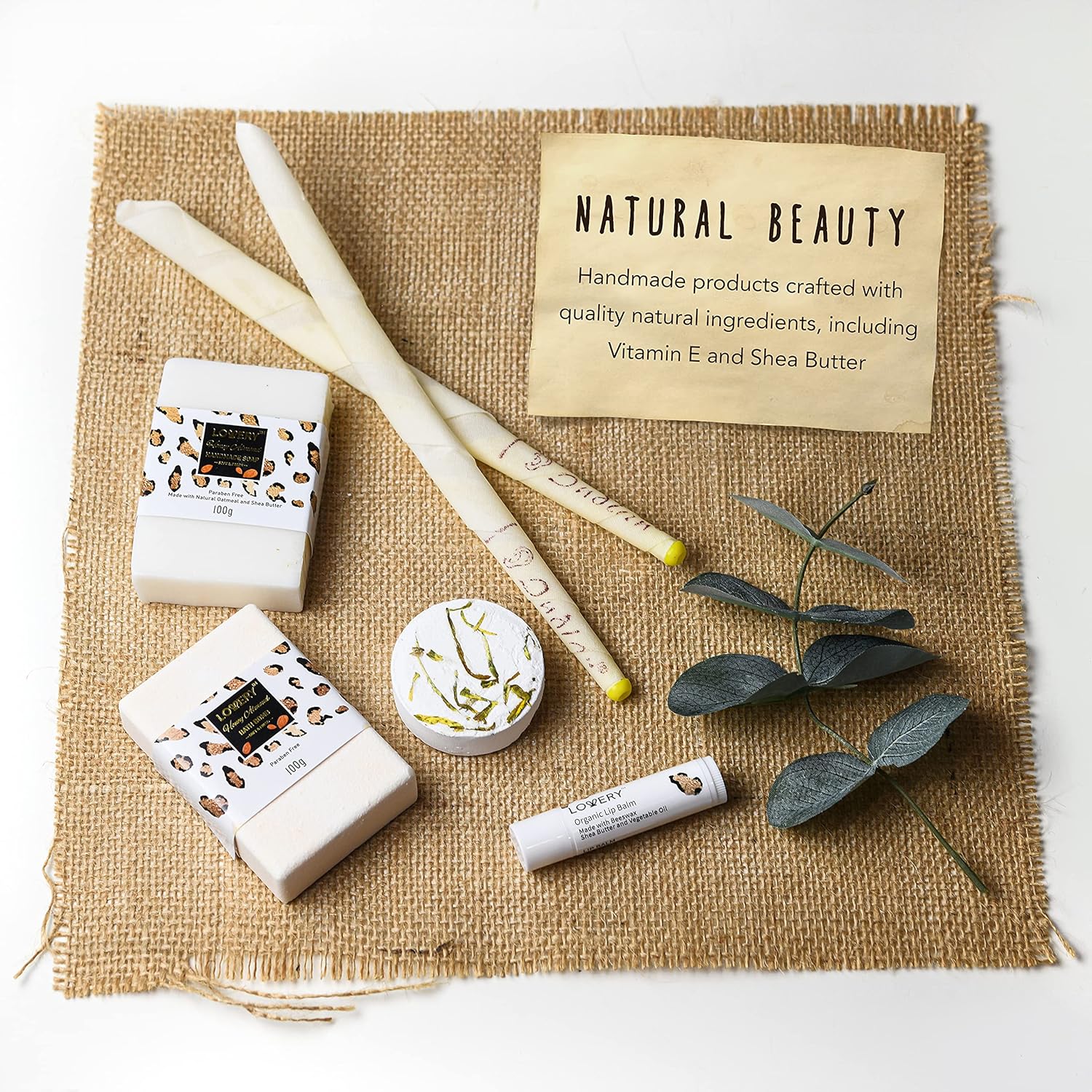 Honey Almond Scent Luxury Bath Gift Basket 21-Inch Spa Kit - Image 4
