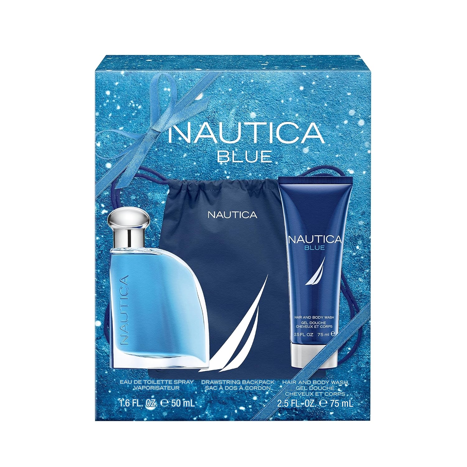 Nautica Blue Men's 3 pc. Eau de Toilette, Body Wash and Toiletry Bag Holiday Gift Se - Image 6