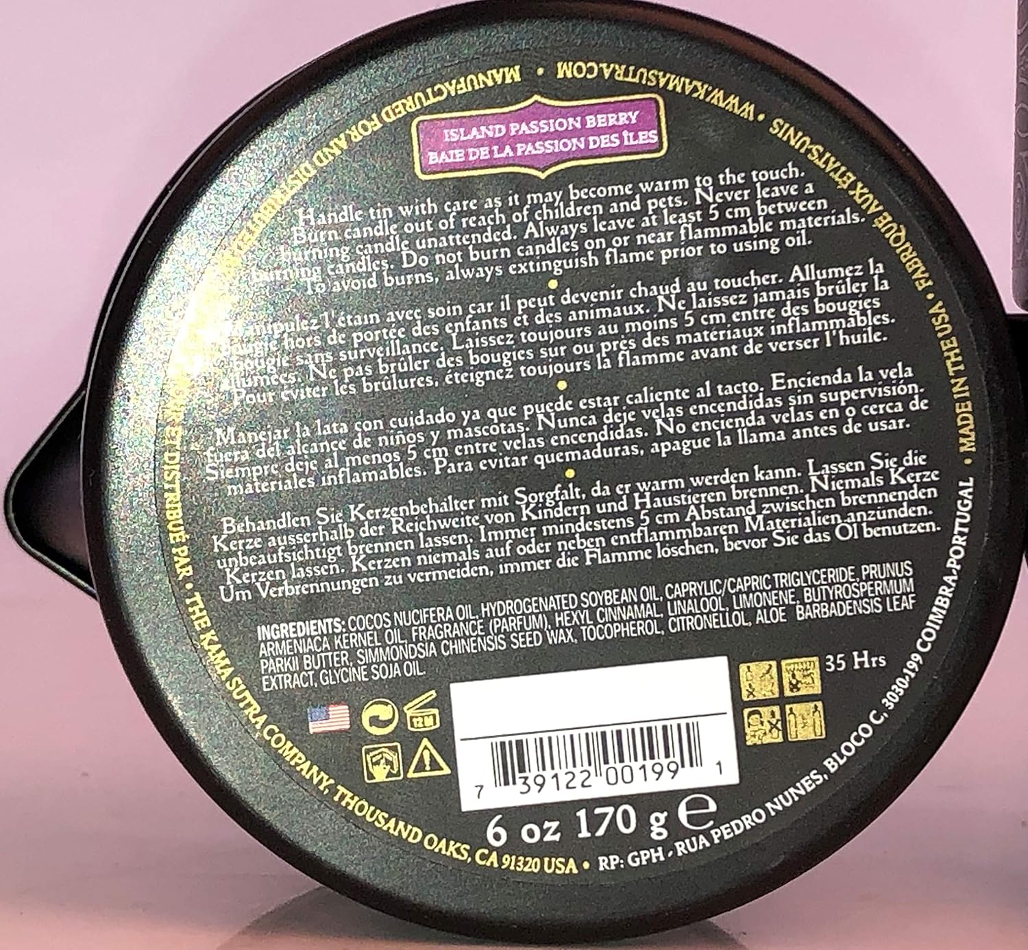 KAMA SUTRA Ignite Massage Candle - Coconut Oil and Soy Based - Island Passion Berry, 6 oz Candle Melts into a Warm Massage Oil, Couples Massage, Pour Spout Massage Candle - Image 8