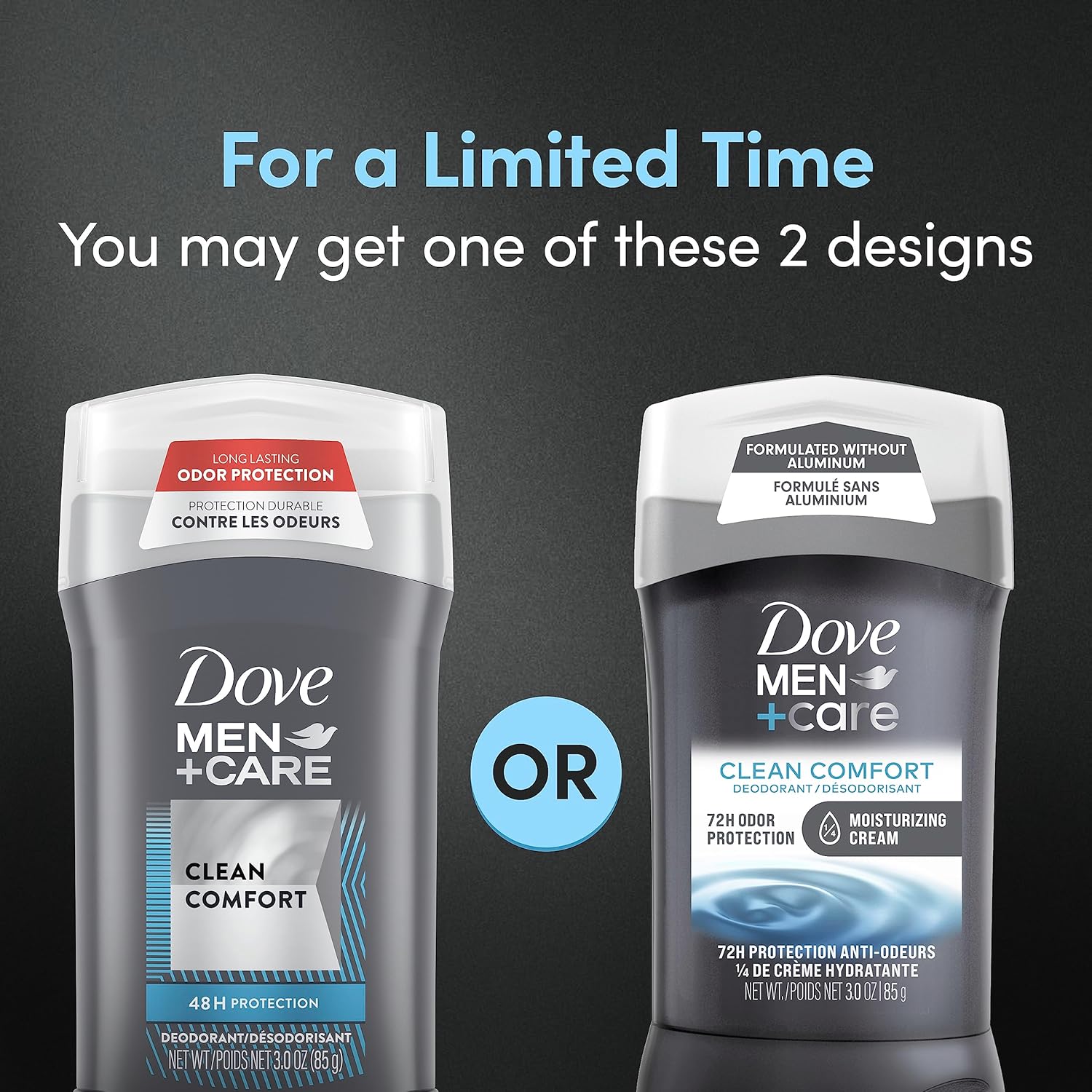 DOVE MEN + CARE Clean Comfort Aluminum Free Deodorant Stick for Men 3 oz 4 Count - Image 3