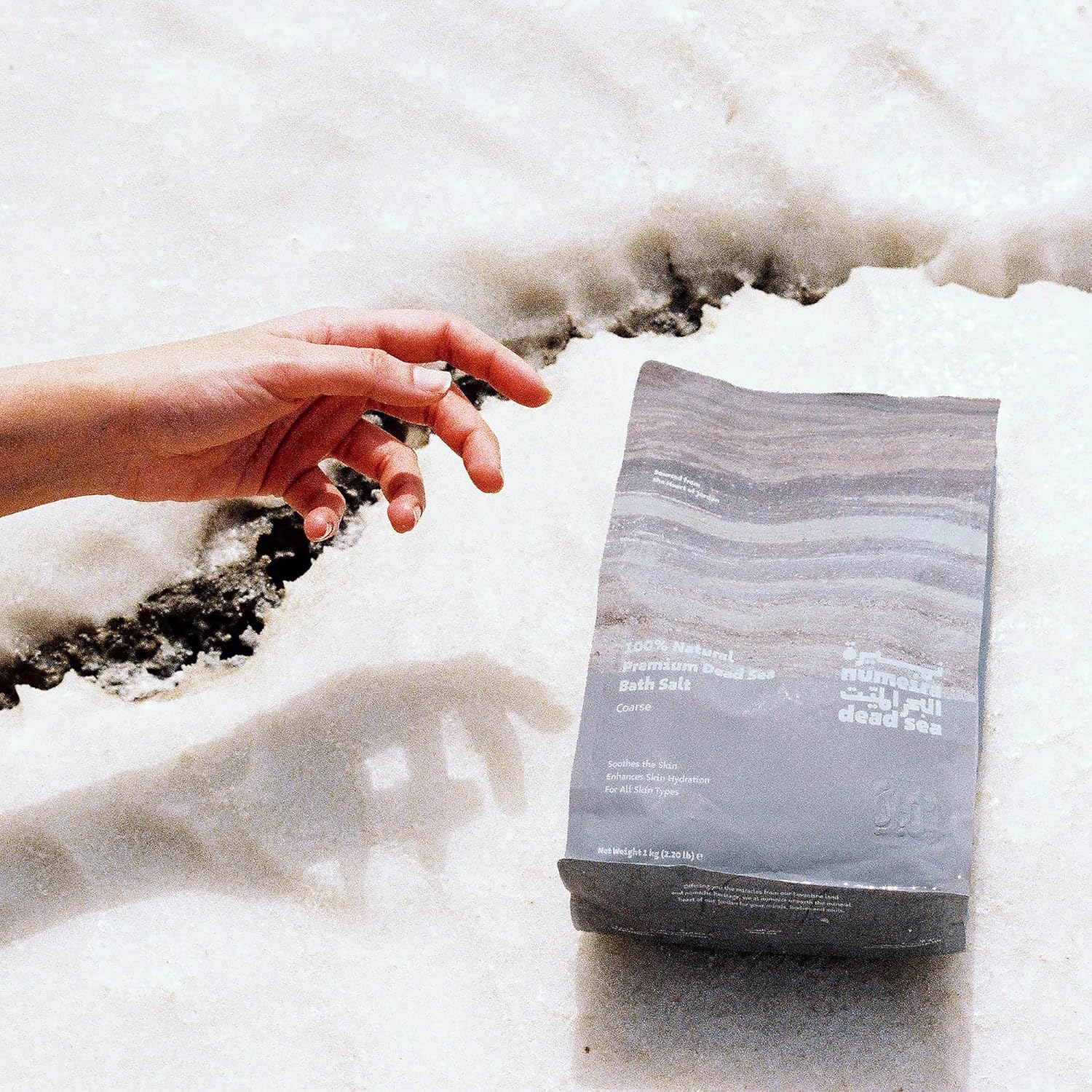 Natural Coarse Dead Sea Mineral Bath Salts Relaxing Soak 2.2 lb Bag - Image 5