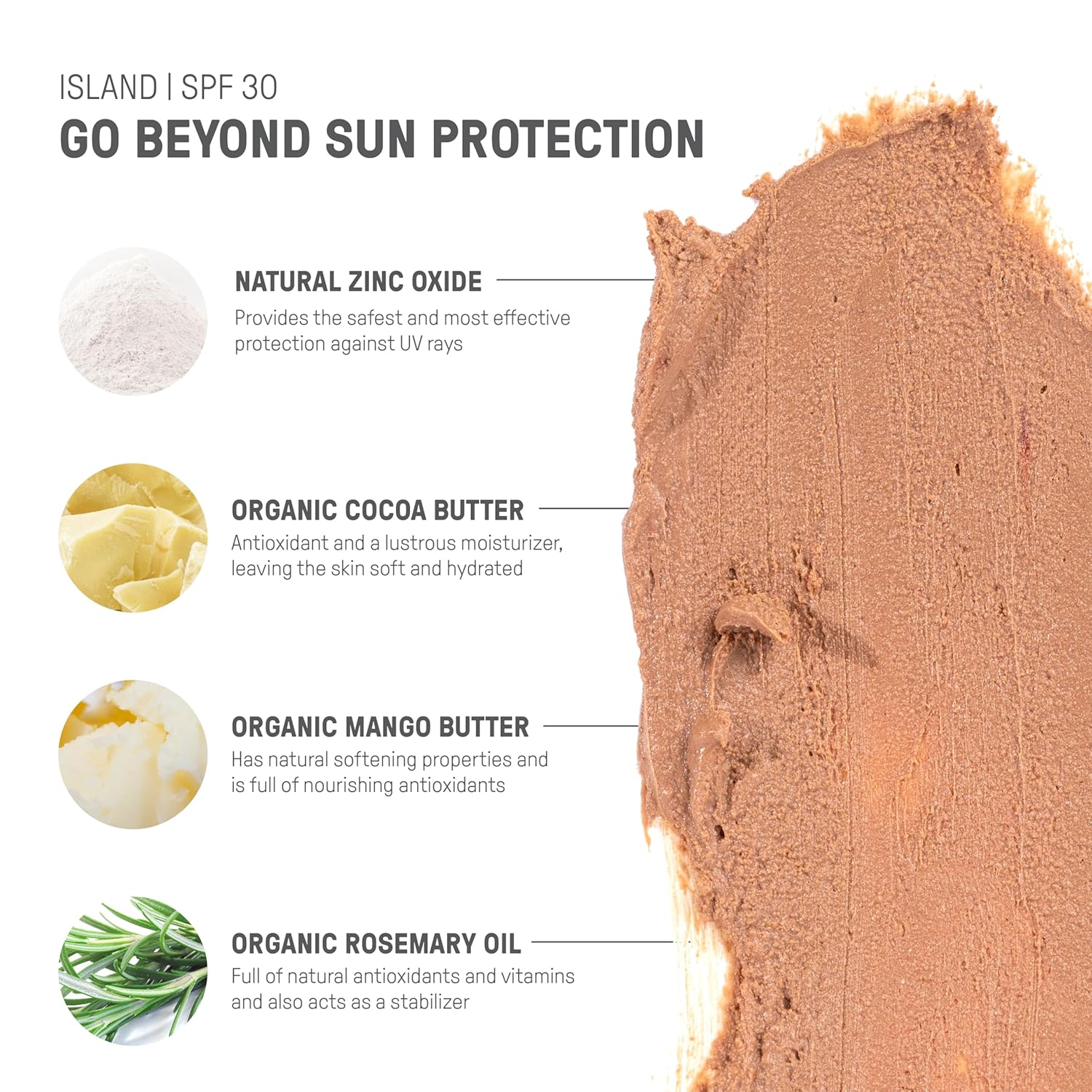 Raw Element Tinted Face Cream SPF 30, Ultra-Moisturizing Mineral Sunscreen, 1.8 oz, Reef Friendly - Image 4