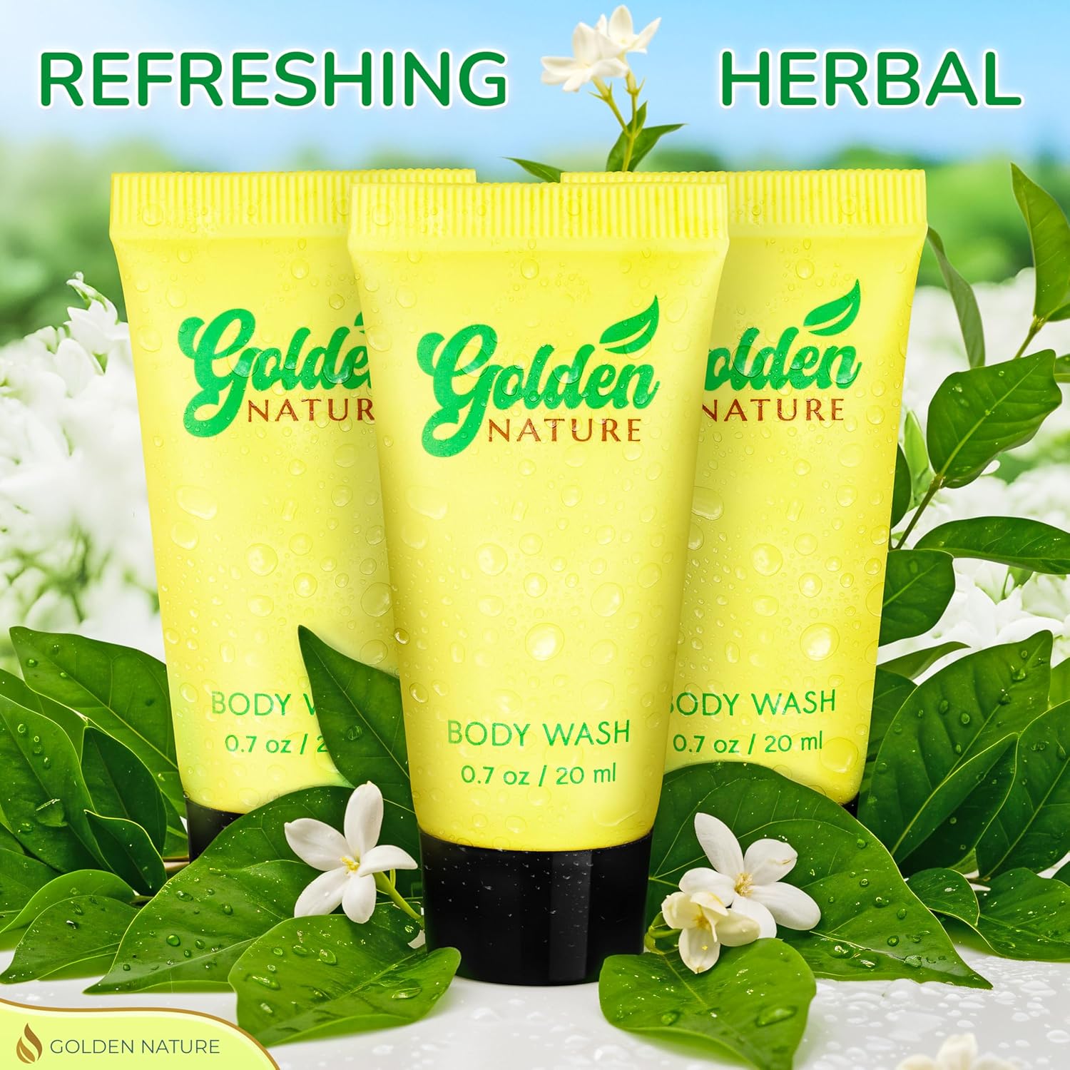 Travel Size Hotel Body Wash - Jasmine, 0.7 fl oz, 100 PK - Delight Your Guests with Soothing & Refreshing Body Wash - Bulk Small Size Toiletries for Airbnb, Motels & Guest Rooms - Image 3