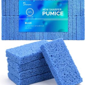 Maryton New Sharper Pumice, Professional Pedicure Tools Foot Scrubber Salon Disposable Pumice Stone Callus Remover for Feet, 40Pcs (Blue)