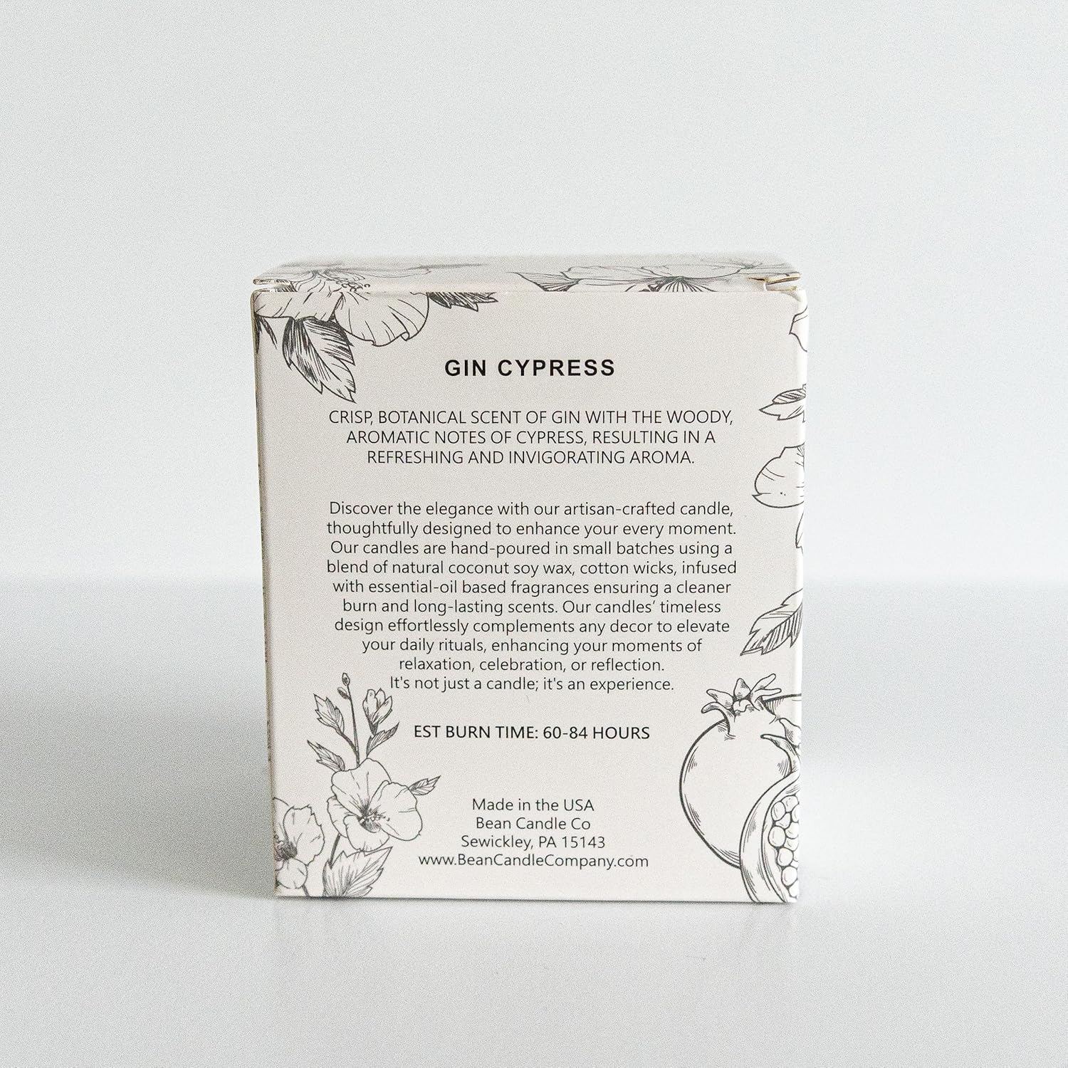 Luxury Gin Scented Candle 12oz, 84 Hour Burn Time, Premium Gift Box - Image 3