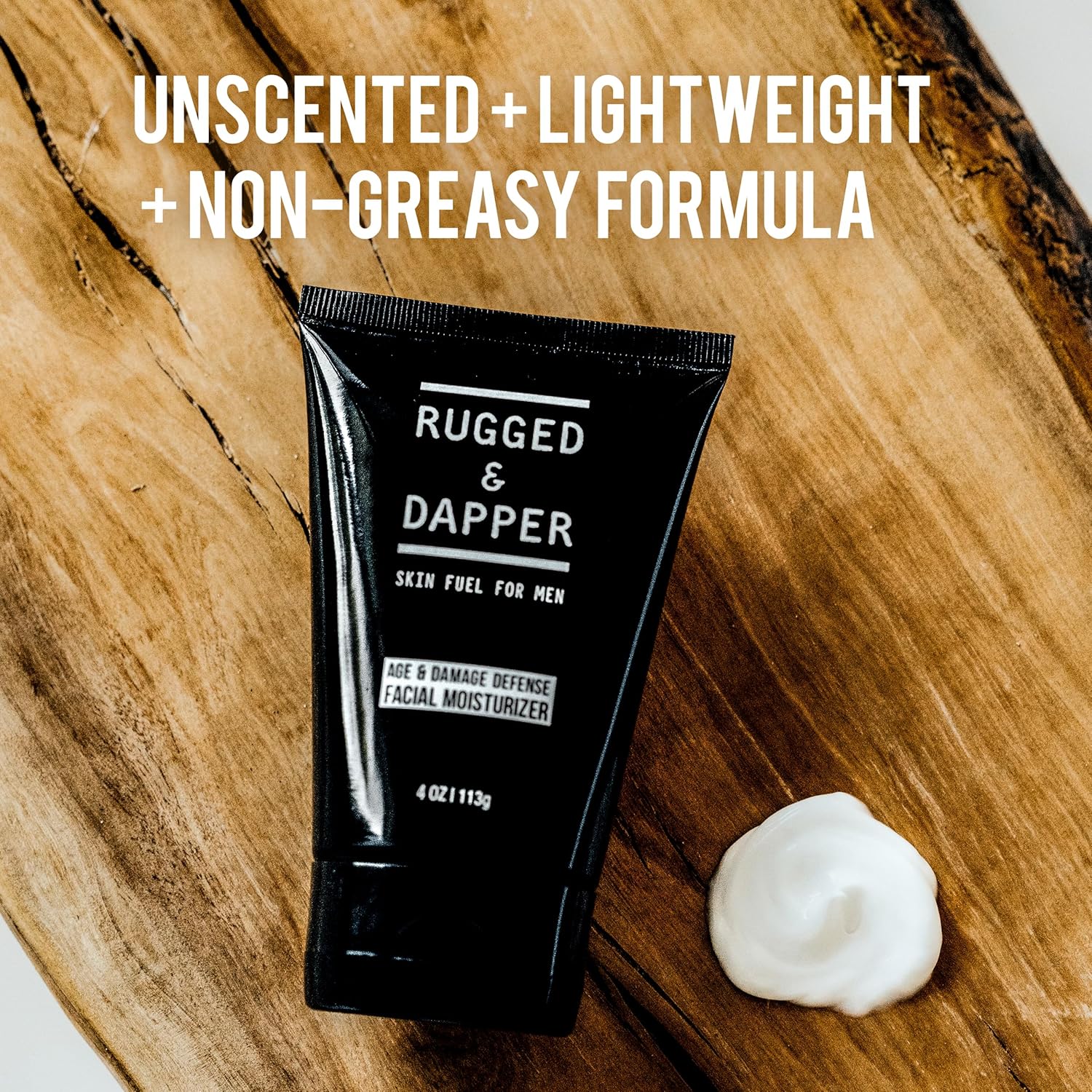 RUGGED & DAPPER - Age Defense Face Moisturizer for Men | 4oz | Hydrating Mens Face Lotion | Unscented + Anti- Aging Formula for Clear Skin | Natural Ingredients | Made in USA - Image 7