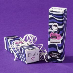 Extra Thick Expanding Floss | Woven Fibre Gentle Dental Floss | Sensitive Gums | Flush Dental Floss Triple Mini Travel Pack of 3 x 17 Yards | Delicate Natural Flavor | Blueberry