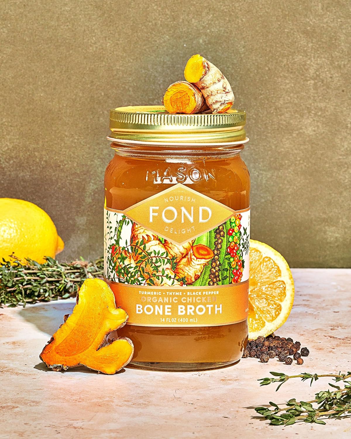 FOND Pasture-Raised Chicken Bone Broth Variety Pack 32 oz Twin Pack - Image 6