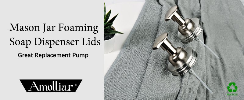 Foaming soap dispenser lids
