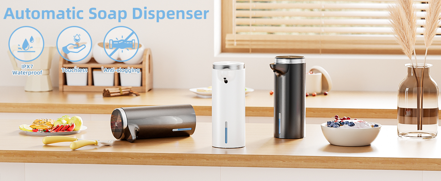 Soap dispenser in use
