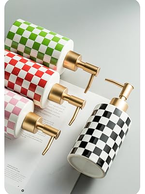 Ceramic soap dispenser in use