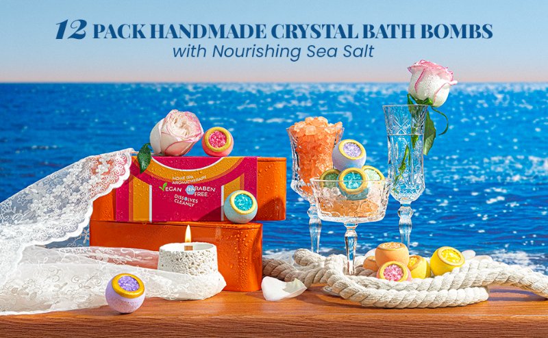 Crystal Bath Bomb Usage Example