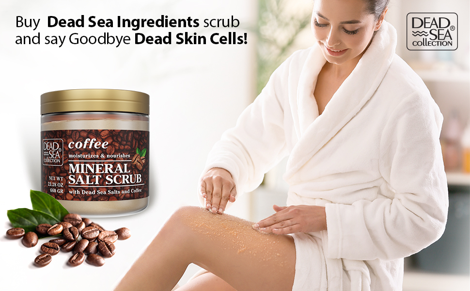 Dead Sea Collection Coffee Scented Salt Body Scrub