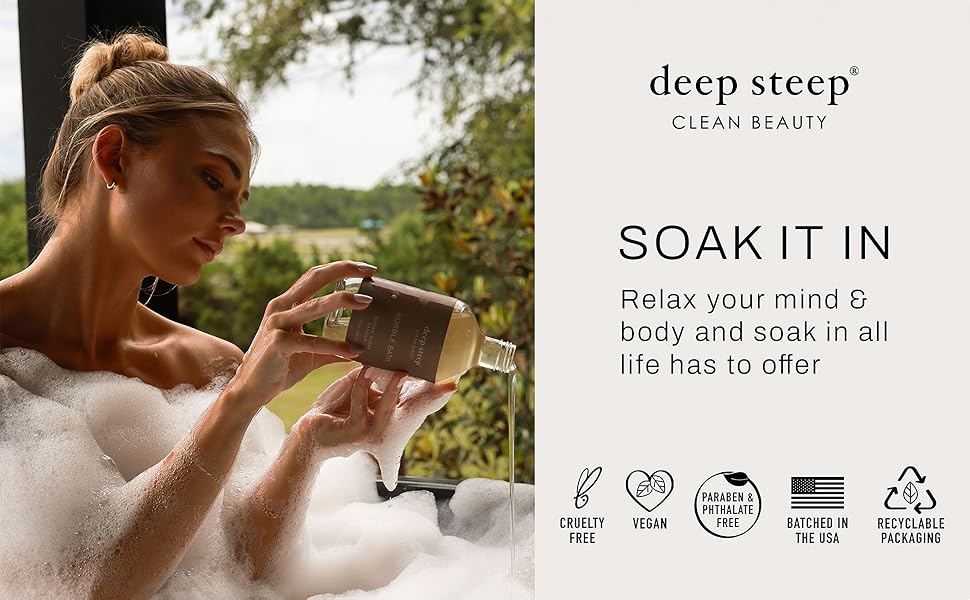 Deep Steep bubble Bath - Soak it in! Relax your mind and body and soak in all life has to offer.