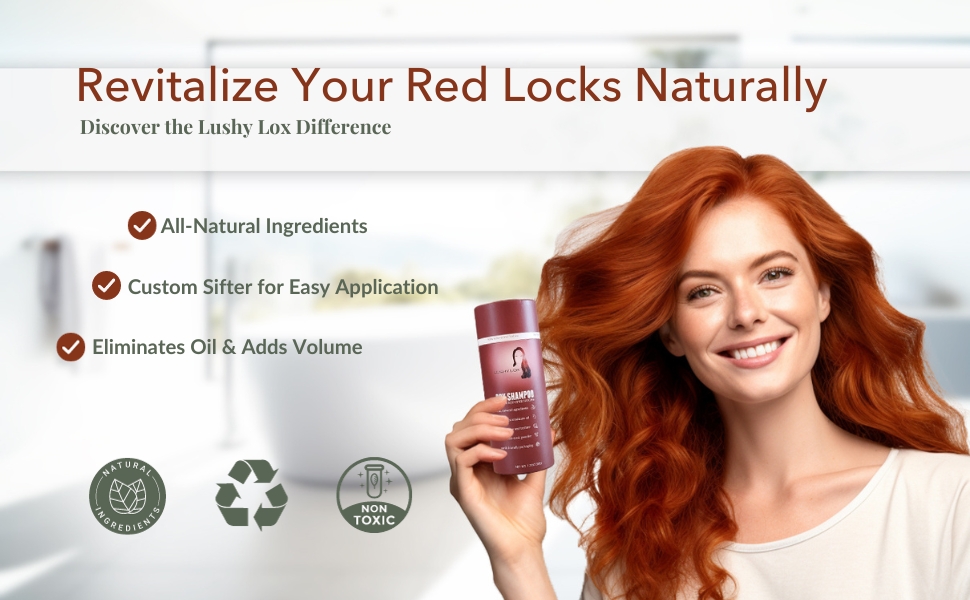 red hair best dry shampoo powder all natural no benzene non toxic