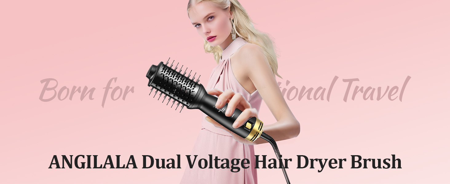 Using the hair dryer brush
