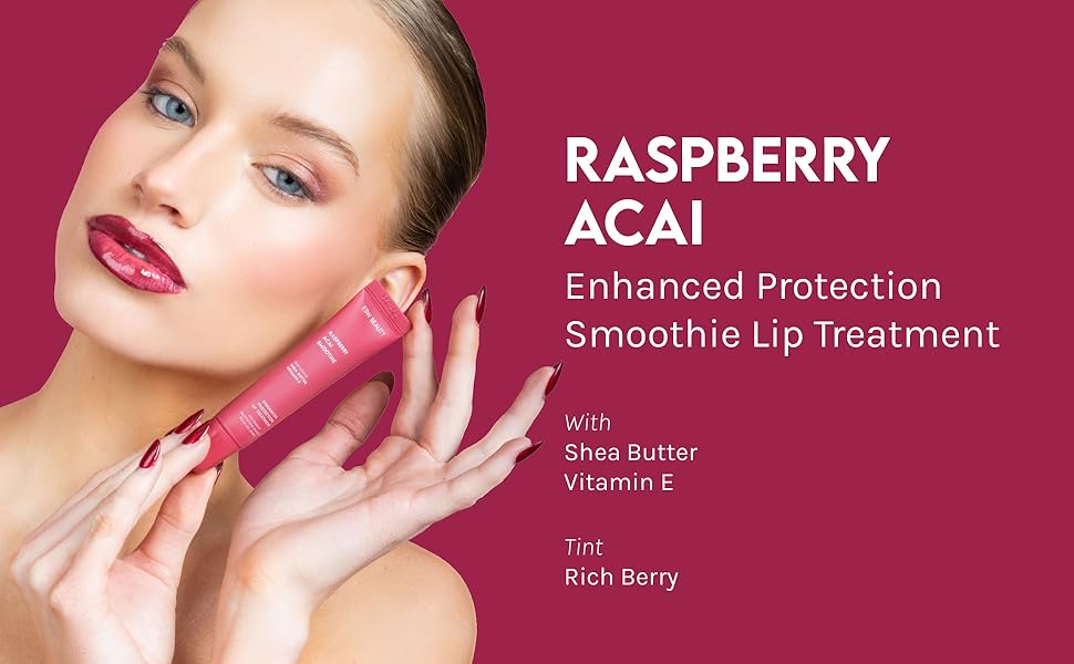 raspberry acai smoothie lip treatment