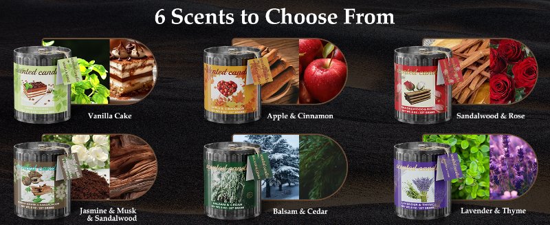 HOFOGOTOWIN Aromatherapy candle 6 fragrances to choose from