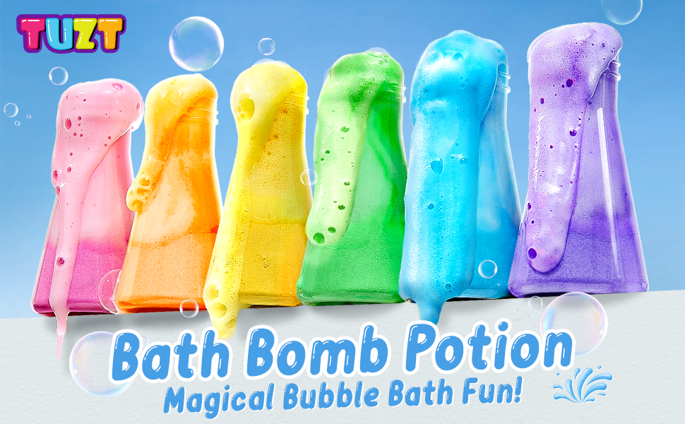 Kids Bath Bombs Potions Kit with 12PCS Surprise Toys Inside