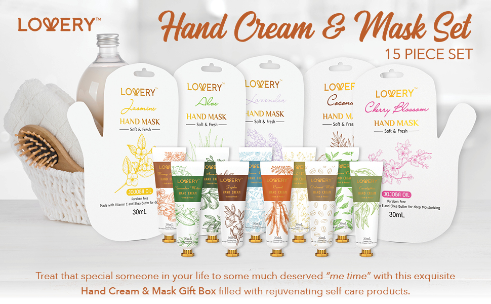 hand cream set hand lotion set creams butters whipped lavender honey almond vanilla coconut scent 