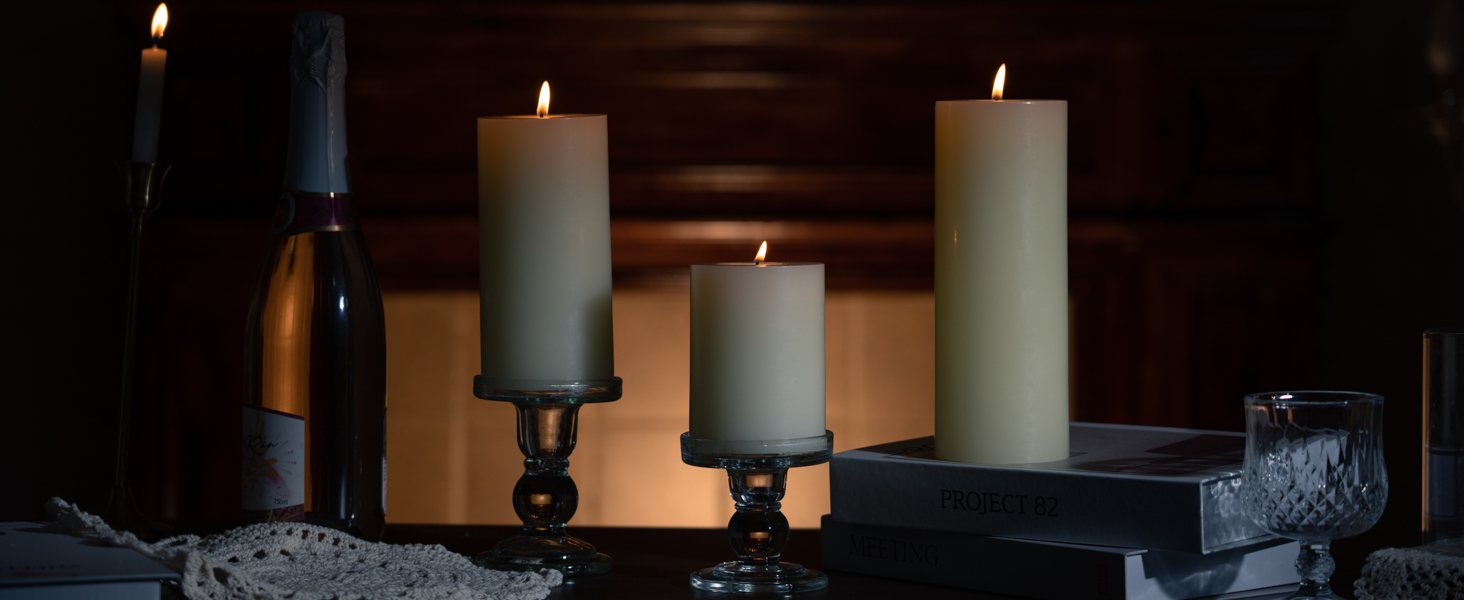 ivory pillar candles