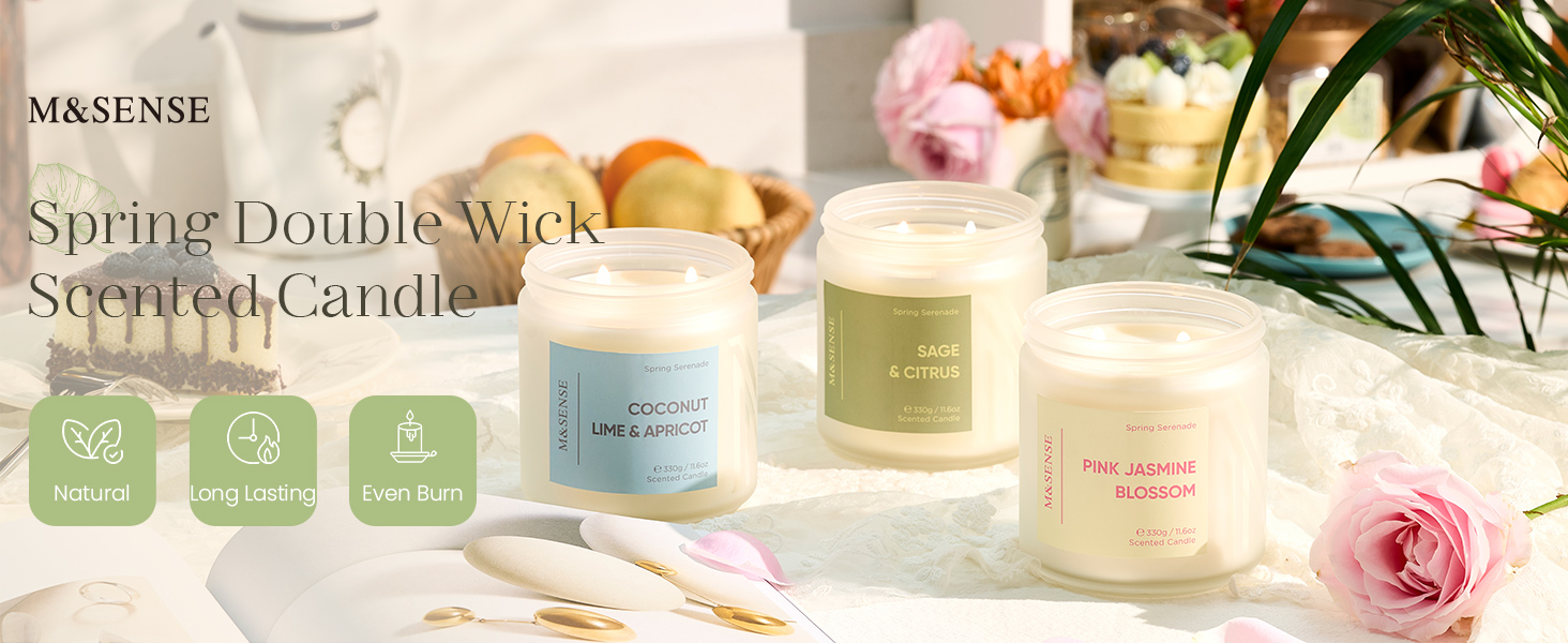 Spring Double Wick Scented Candle