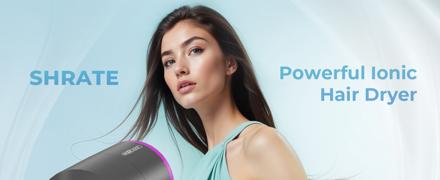 SHRATE Lightweight Ionic Hair Dryer with Diffuser