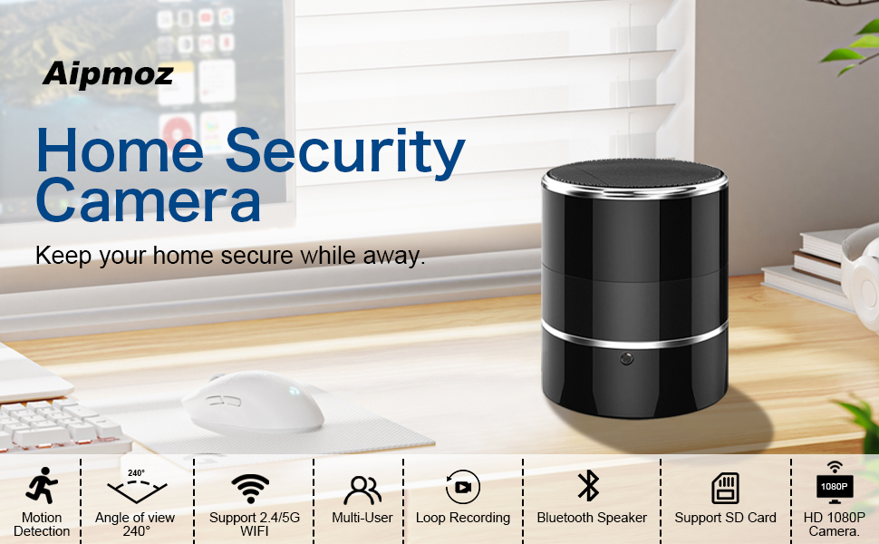 Security WiFi Camera in Bluetooth Speaker
