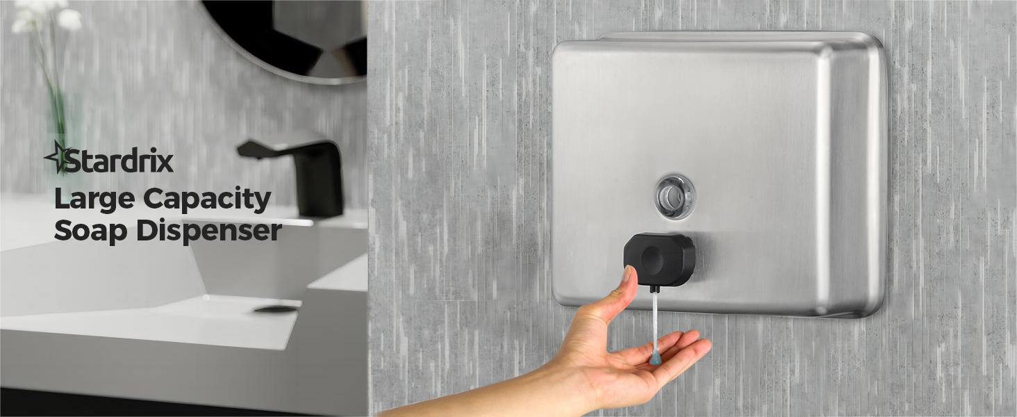 Soap dispenser in use