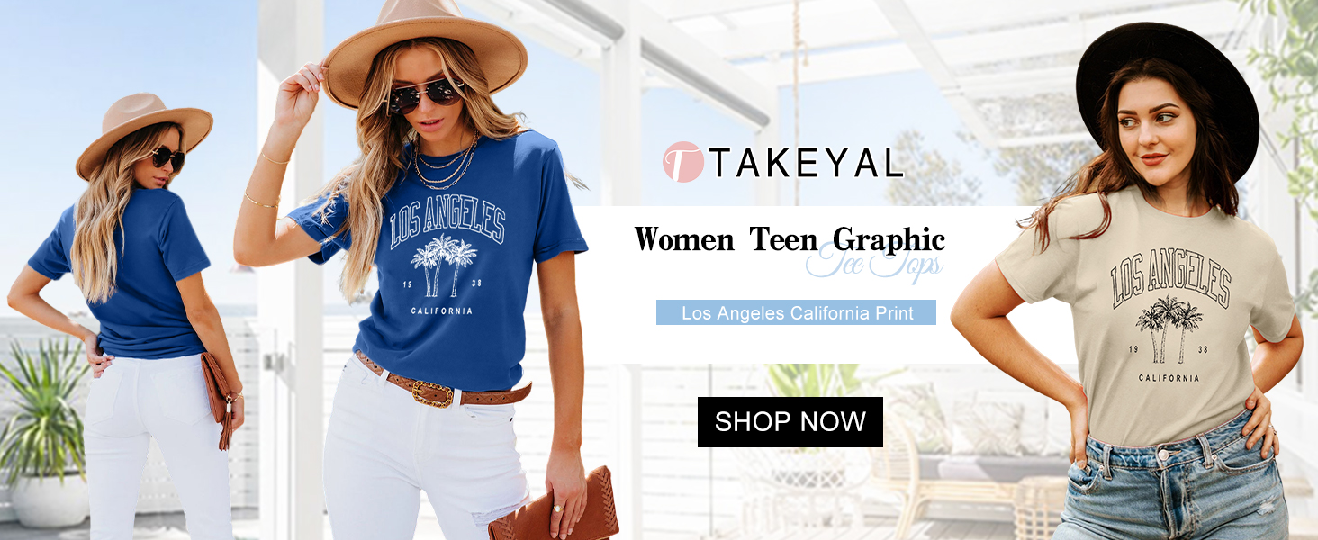 women los angeles shirt graphic tee