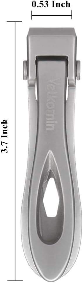 Straight Blade Nail Clippers for Thick Nails and Hard Toe Nails, Wide Jaw Opening 440C Stainless Steel Fingernail Toenail Clippers Cutters for Men Women Seniors, 18-Month Replacement Warranty - Image 3