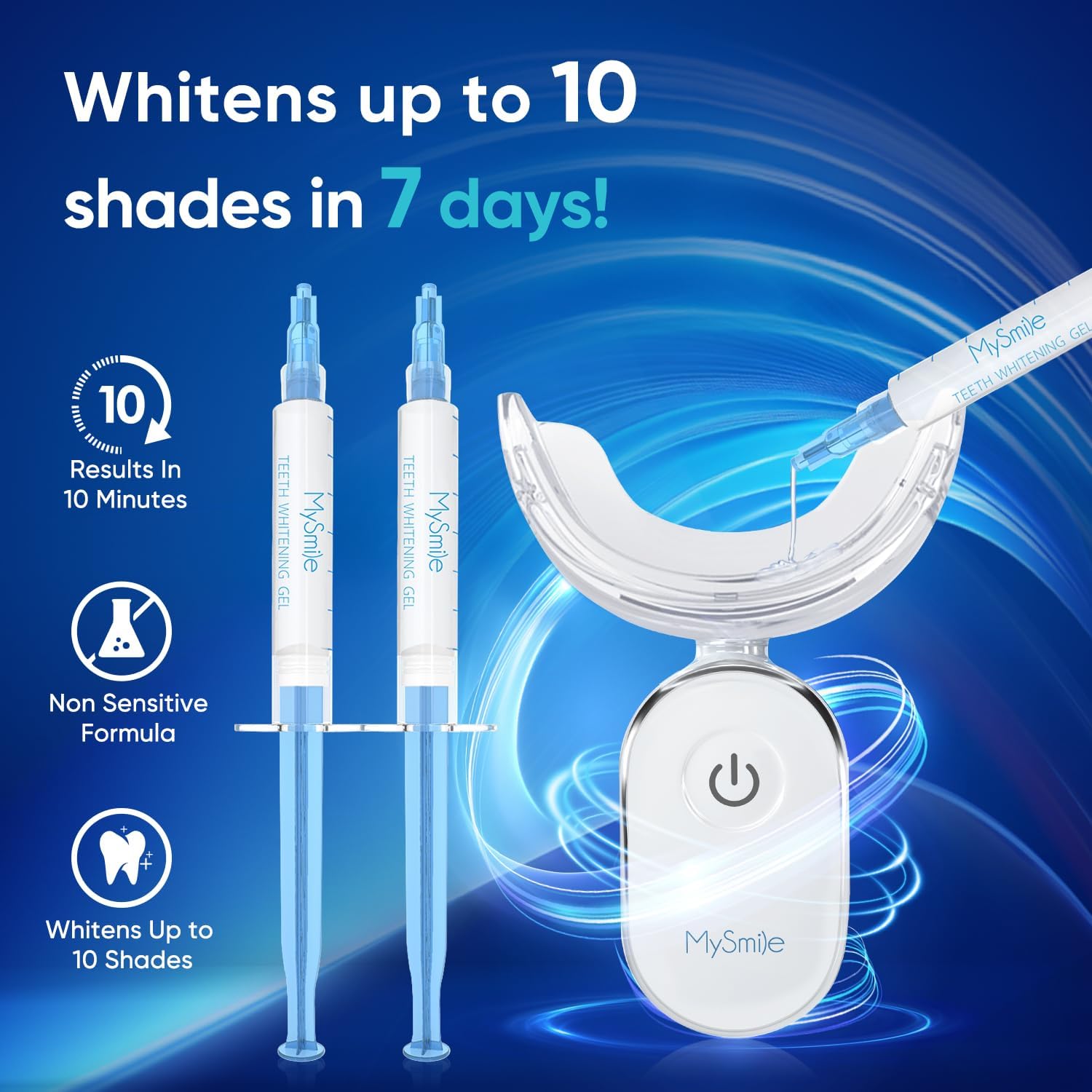 MySmile Advanced Teeth Whitening Kit with LED Accelerator, 10-Minute Daily Treatment - Image 6