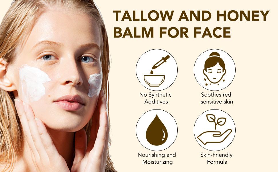 Tallow and Honey Balm for Face