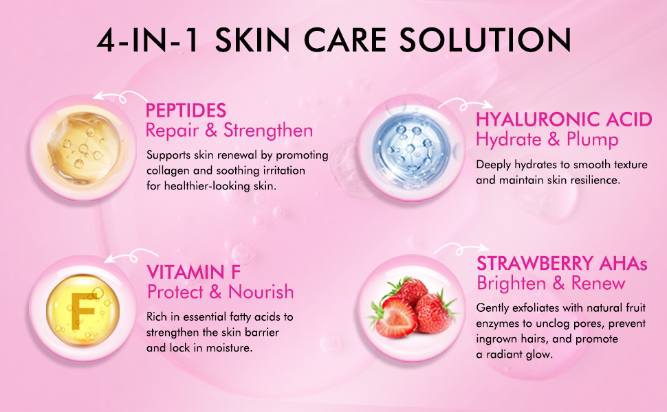 soft After Shave Oil Strawberry & Vanilla for Women Smooth Skin