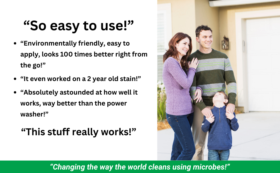 reviews, family, concrete, garage, 2 year old stain, works,