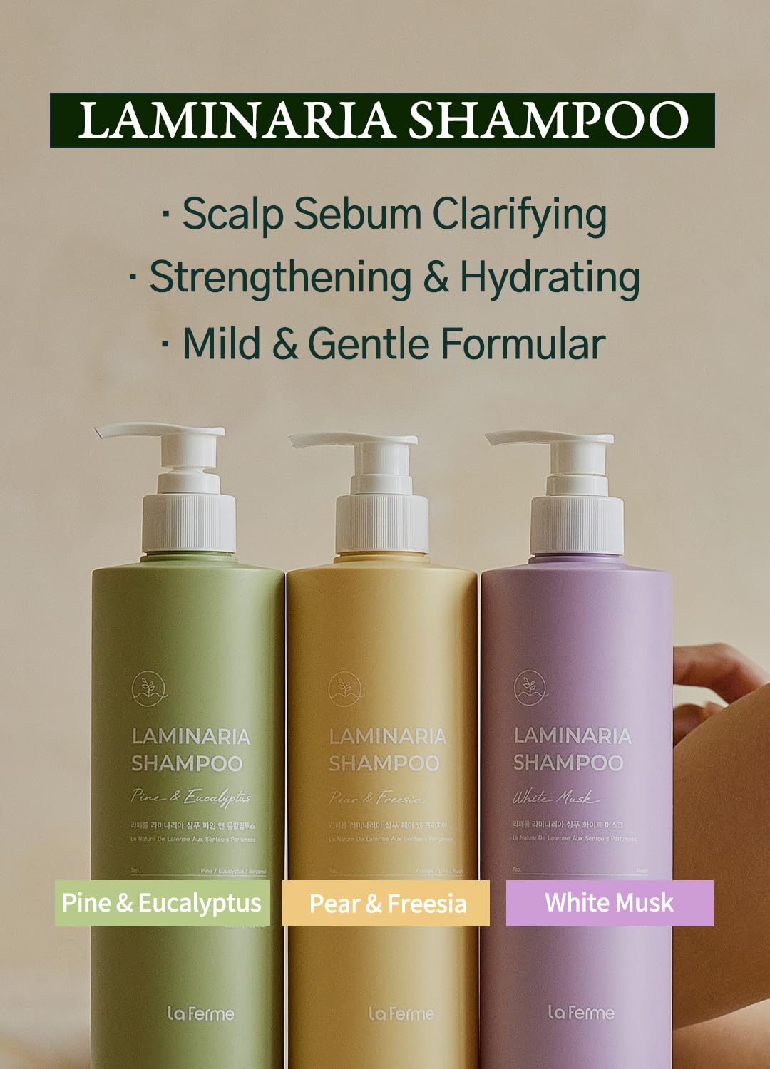 Laminaria Organic Hydrating & Strengthening Shampoo for All Hair Types, 16.9 FL. OZ - Image 2
