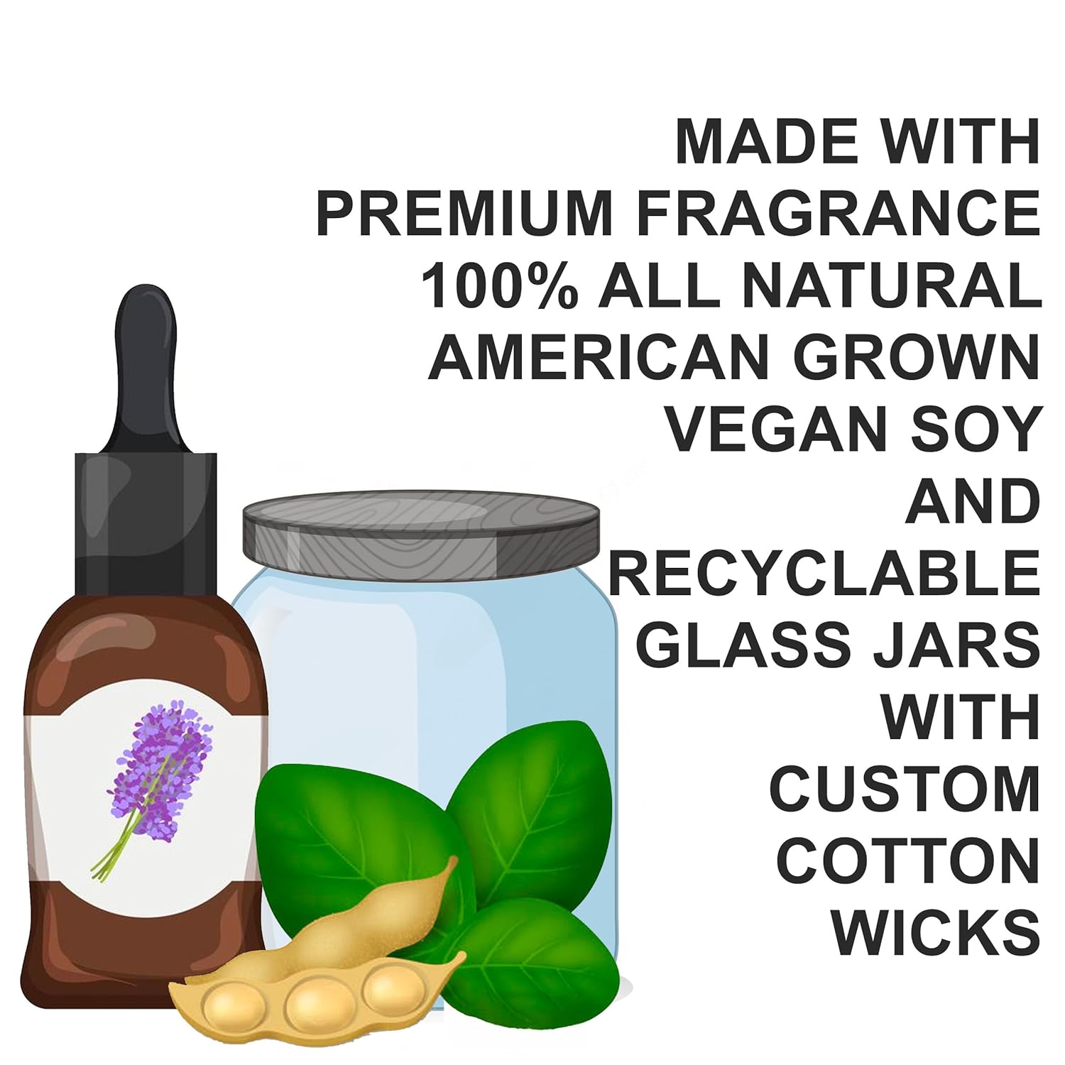 Vegan Soy Merlot Scented Candle - 4oz Red Wine Aroma Handmade in Glass Jar - Image 4