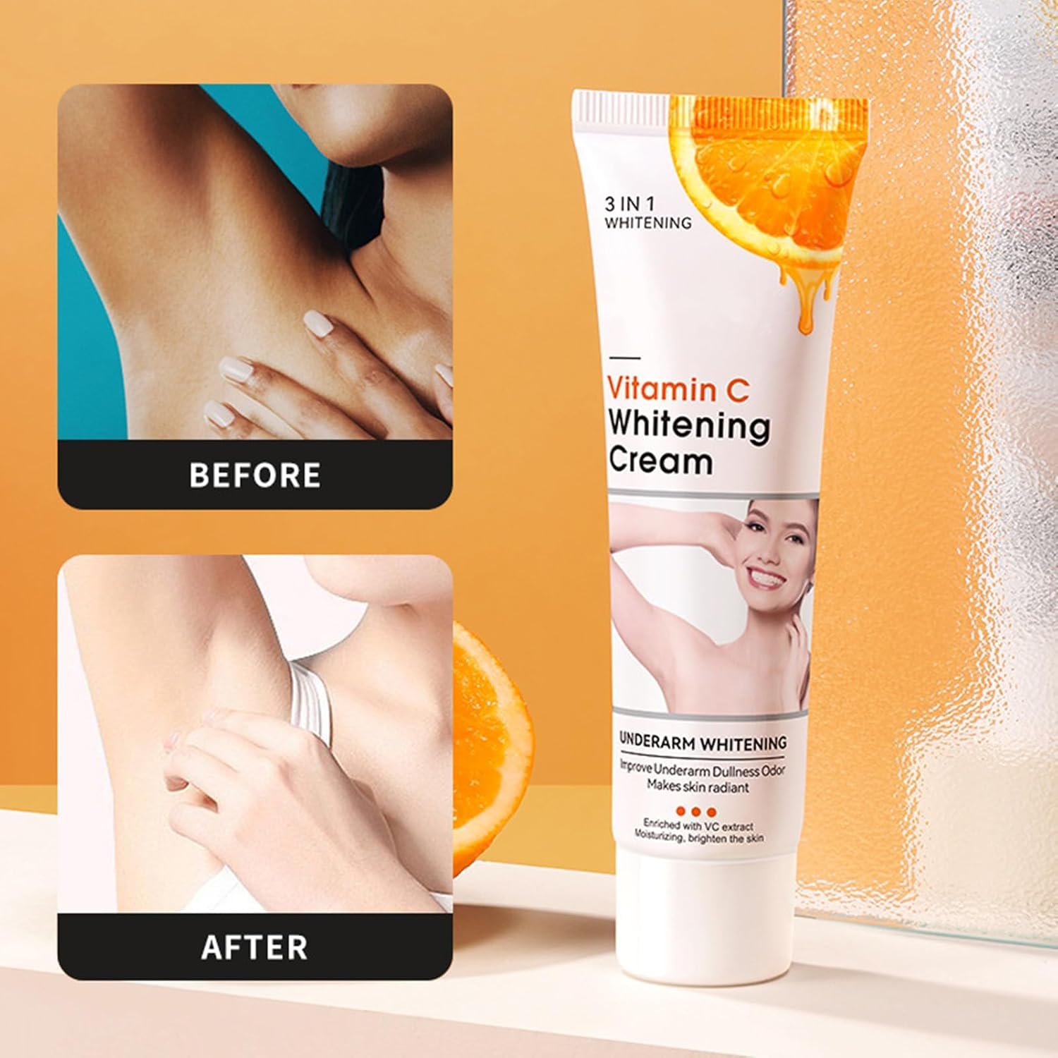50g Vitamin C Skin Lightening Cream for Women, Dark Spot Remover for Body and Intimate Areas - Image 2
