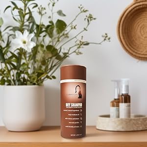 dry shampoo powder in bathroom hair care product brunette haircare