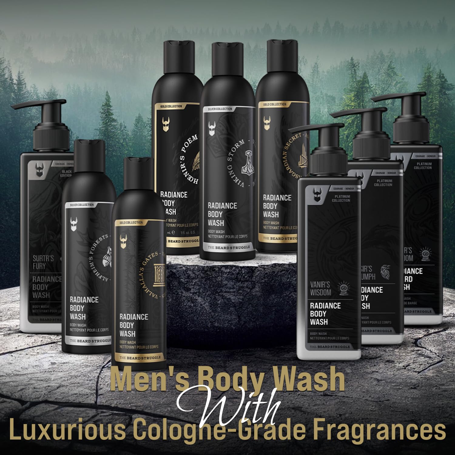 The Beard Struggle Surtr's Fury Platinum Collection 240mL Men's Body Wash Liquid Soap New - Image 2