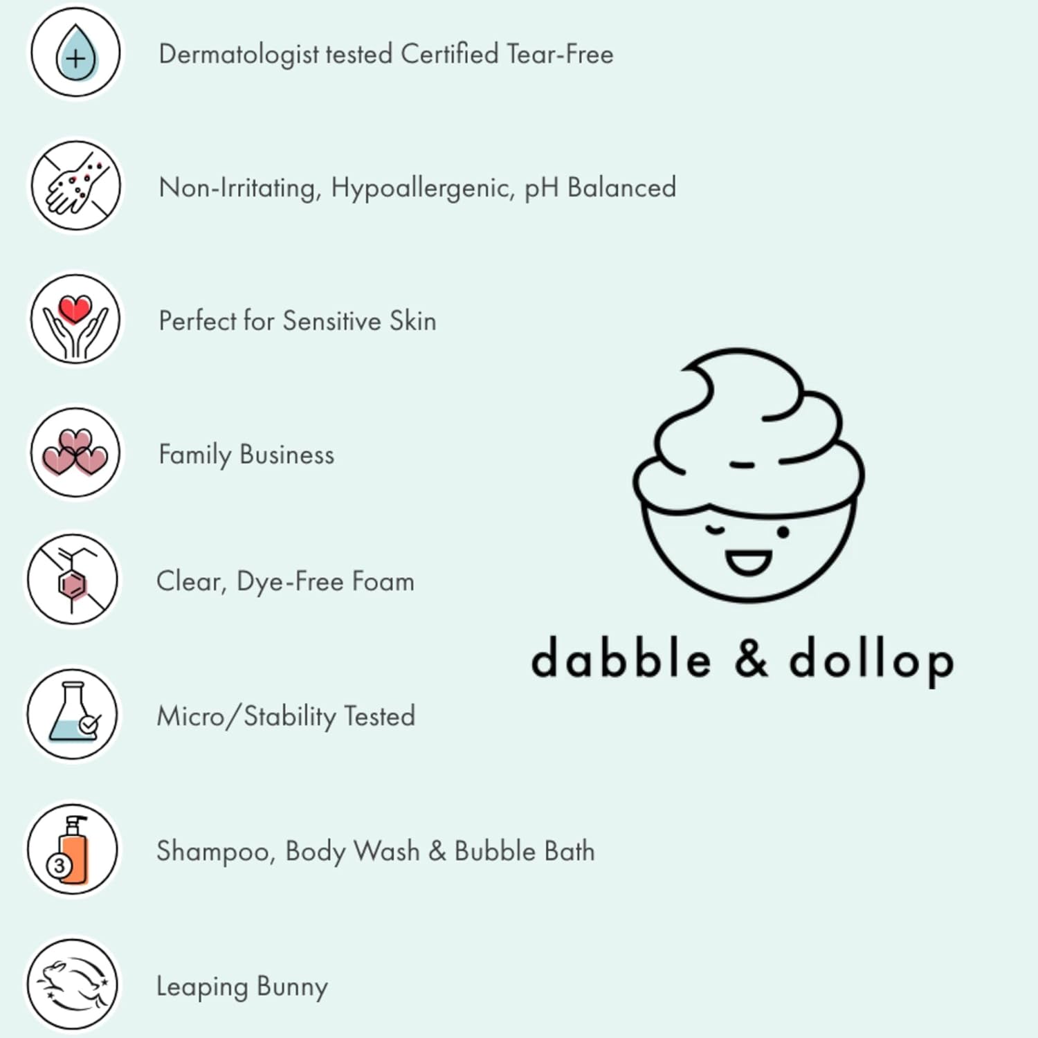 Dabble & Dollop Tropical Mini Bath Bombs with Coconut Shampoo & Body Wash, Pack of 2, Vegan, Gluten-Free - Image 5